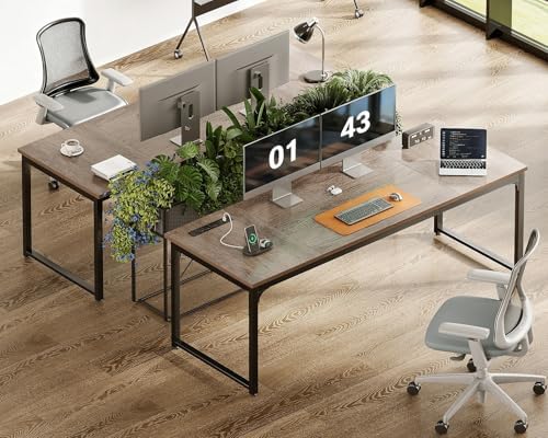 Coleshome 71 Inch Computer Desk with Power Outlet - Image 4