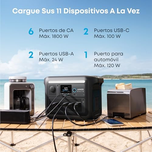 Anker SOLIX C1000 Portable Power Station (Black), 1,056Wh, 1,800W, Camping - Image 2