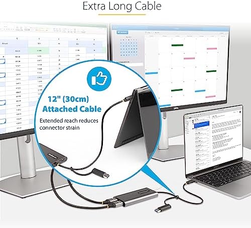 StarTech USB-C & USB-A to Dual HDMI Adapter, 2X 4K 60Hz, DisplayLink, TAA - Image 5
