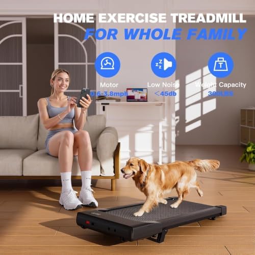 MJWW Walking Pad, Auto Incline, 3.0HP, 300lb, Under-Desk, Remote LED - Image 5