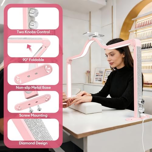 Arch Half Moon Light - Nail Lamp for Desk Foldable Nail Tech Light - Image 5