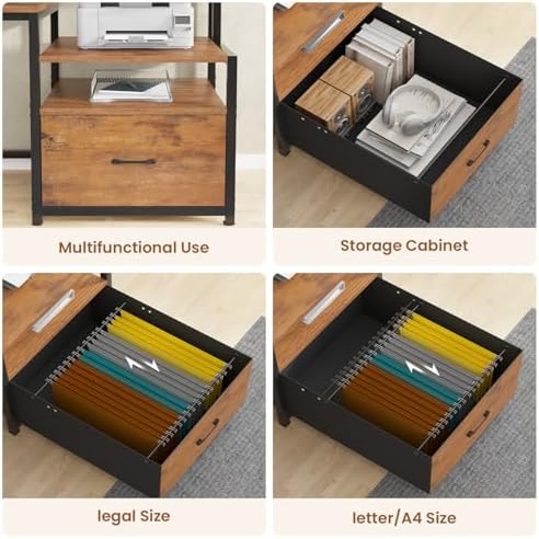 SEDETA 66'' Computer Desk with 5 Drawer, Power Outlet for Home Office - Image 6