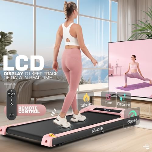 ANCHEER Walking Pads, 2 in 1 Under Desk Treadmill 2.5HP Compact Running Machine with Remote Control, 300lbs Weight Capacity for Home/Gym/Office,Ultra-Quiet, Installation-Free - Image 3