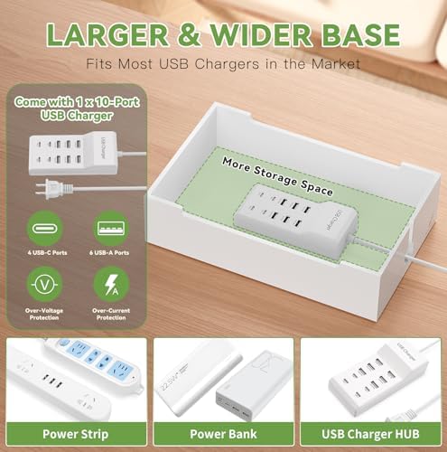 Pezin & Hulin Bamboo Charging Station for Multiple Devices-Natural+White - Image 6