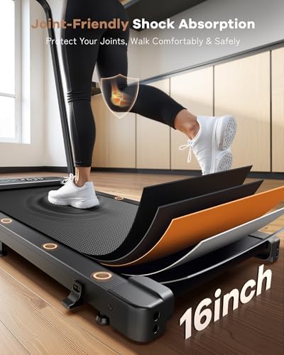 WELLFIT Incline Walking Pad with Handlebar, Foldable Under Desk Treadmill - Image 5