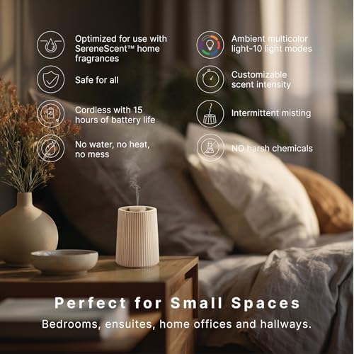 Homedics Waterless Essential Oil Diffuser with 15ml Vanilla Cedarwood Oil - Image 3