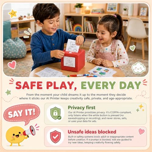 AI Voice Sticker Maker for Kids - Mini Inkless Thermal Printer Portable - Image 5