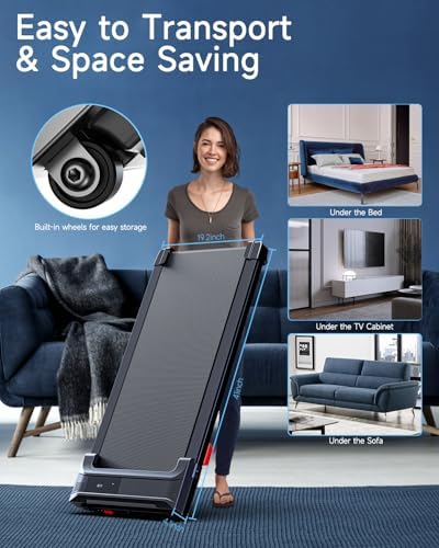 Walking Pad Treadmill for Home - Under Desk Treadmills Mini Portable Walking Running Machine Slim Compact Small Lightweight - Image 7