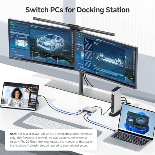 Cable Matters 20Gbps USB C KVM Switch for 2 Computers, 140W PD Charging - Image 4