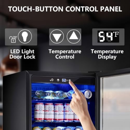 COWSAR 4.4 Cu. Ft. Wine Cooler, 37-Bottle with Lock, 32-61°F - Image 2