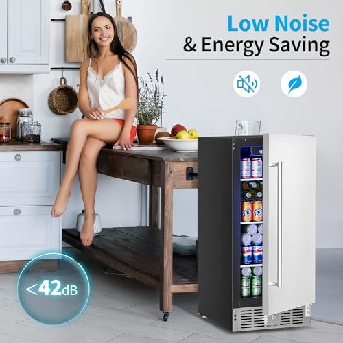 Feelfunn 15 Inch Beverage Refrigerator,126 Cans Outdoor Refrigerator - Image 6
