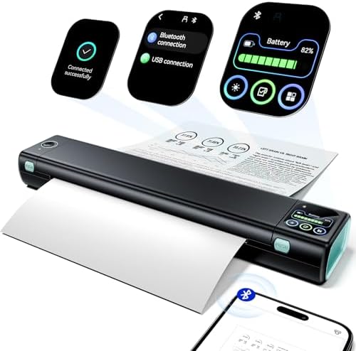 Phomemo M08D Portable Printer with Touchscreen Supports 8.5"x11" US Letter by Phomemo