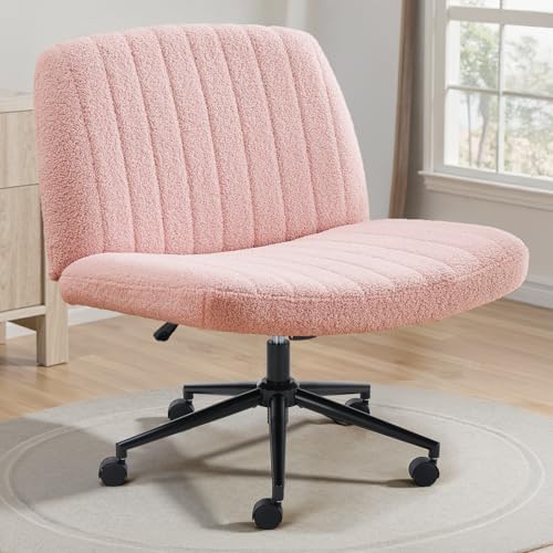 OLIXIS Criss Cross Chair with Wheels, Vanity Chair, Home Office Desk by OLIXIS