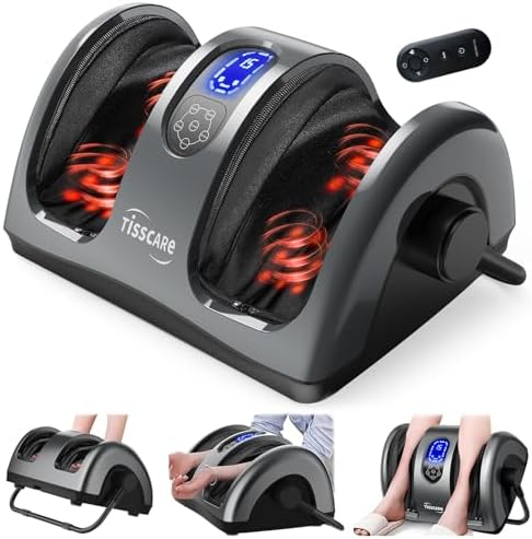 TISSCARE Shiatsu Foot Massager with Heat, FSA Eligible HSA Foot Massager for Plantar Fasciitis, Neuropathy, Circulation and Pain Relief, Massage Feet at Home/Office, Gift for Men and Women by TISSCARE