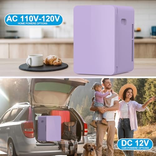 advwin 22L Mini Fridge for Bedroom, 30 Cans Portable Cooler & Warmer Compact Refrigerators with AC/DC Power for Skin Care, Beverage, Cosmetics, Food, Drinks, Office Desk Dorm Room - Image 5