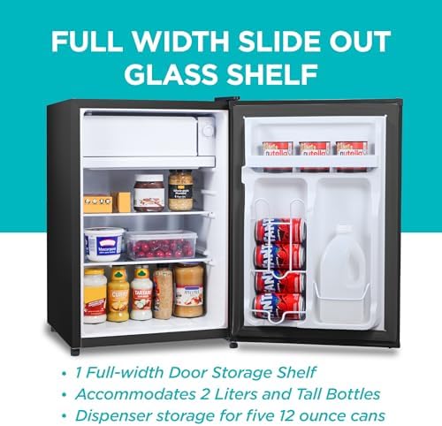 BLACK+DECKER 2.5 Cu. Ft. Compact Refrigerator, Energy Star, BCRK25B, Black - Image 4