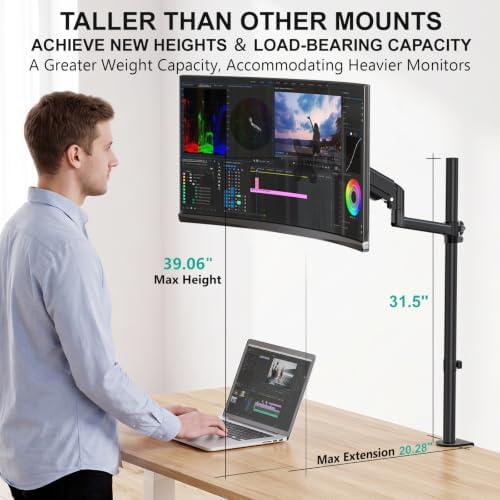 WALI Extra Tall Monitor Mount for 13-40 inch Computer Screens, up to 22 lbs - Image 3