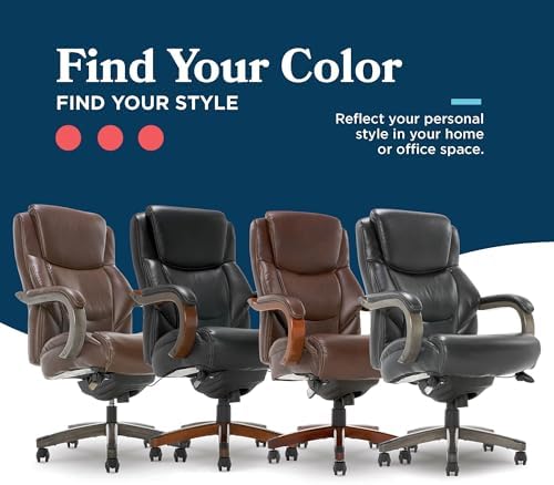 La-Z-Boy Big and Tall Executive Office Chair Lumbar Support, Leather Chair - Image 5