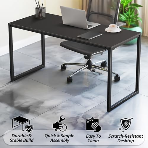 SHW Mission 48-Inch Home Office Computer Desk, Black - Image 4