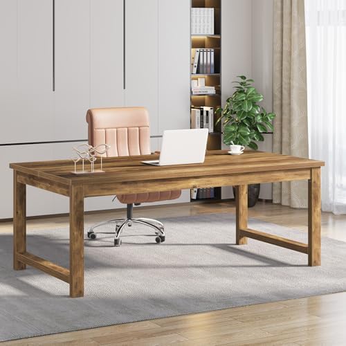 Tribesigns Modern Computer Desk, 63 x 31.5 inch Large Office Desk Computer Table Study Writing Table Workstation for Home Office, Brown Wood by Tribesigns