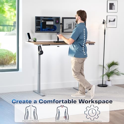 VIVO Reclaimed Wood 60 x 24 in Standing Desk, DESK-KIT-1G6P - Image 4