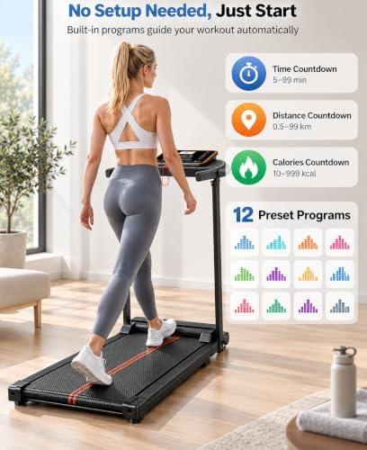 Treadmills for Home Walking Pad - Foldable Treadmill Under Desk with Handle Bar 0.6-6.2 MPH Portable Folding Pads Compact Running Machine Quiet Lightweight - Image 3