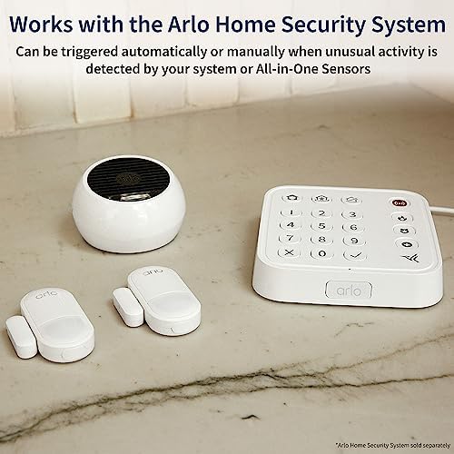 Arlo Outdoor Siren for Home Security System - Wireless, Strobe Light - Image 3