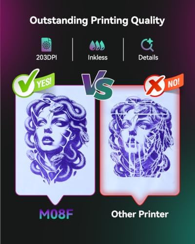 Phomemo M08F Tattoo Stencil Printer, Bluetooth, with 100Pcs Transfer Paper - Image 3