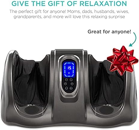 Best Choice Products Shiatsu Foot Massager for Pain Relief, Plantar Fasciitis, Neuropathy, Blood Circulation, Remote Control w/Compact Design - Gray - Image 5