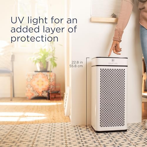 Medify MA-40 UV Light Air Purifier with HEPA Filter | 1,793 ft² Coverage in 1hr for Wildfires Smoke, Odors, Pollen, Pets | Quiet Removal to 0.3 Microns | White, 2-Pack - Image 4