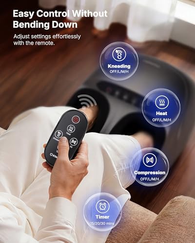 KNQZE Shiatsu Foot Massager with Heat for Plantar Fasciitis, FSA Eligible - Image 6
