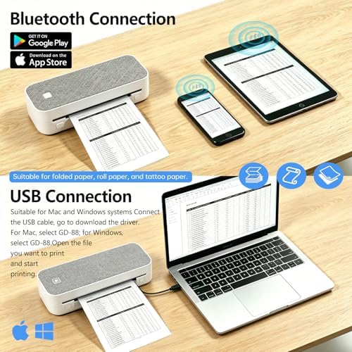 Portable printer bluetooth Inkless thermal for Phone & Laptop and Tablet - Image 5