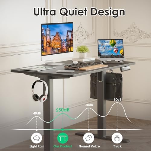 STARY Electric Standing Desk Adjustable Height Sit Stand Home Office Desk with Splice Board - Image 6
