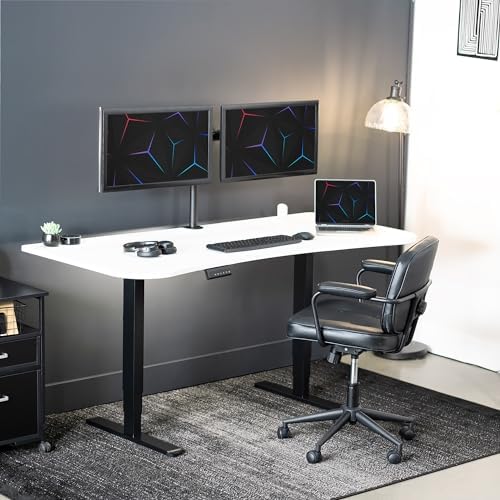 VIVO White 63 x 32 in Standing Desk, DESK-KIT-2B1W - Image 2