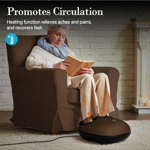 CuPiLo Foot Massager with Heat & Remote Control,FSA Eligible HSA, Brown - Image 6