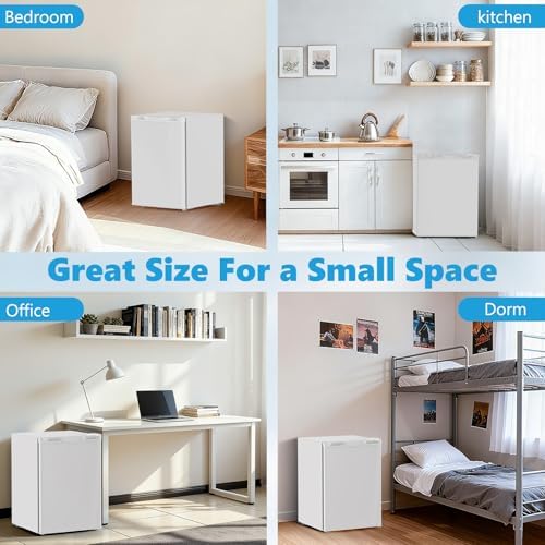 COWSAR 2.6 Cu.Ft Mini Fridge with Freezer for Bedroom Dorm, White - Image 7