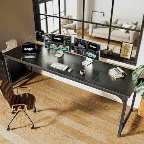 Huuger Computer Desk, 86.6 Inch Home Office Desk - Image 4