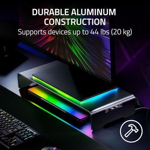 Razer Monitor Stand Chroma, 4 Port Hub, USB-A, USB-C, HDMI - Image 4