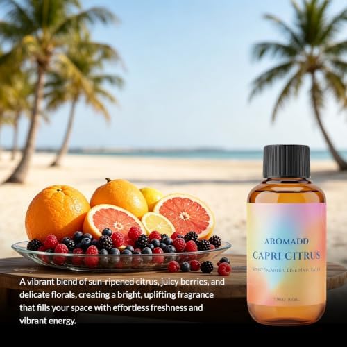 AROMADD Capri Citrus Diffuser Oil Refill, Volcano-Inspired, 3.38 Fl Oz - Image 4