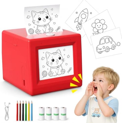 AI Voice Sticker Maker for Kids - Mini Inkless Thermal Printer Portable by Unknown