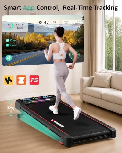 Walking Pad with Auto 12% Incline Handle Bar,Foldable Treadmill for Home - Image 6
