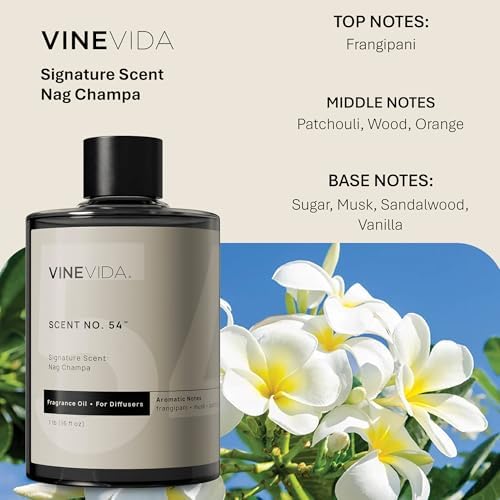VINEVIDA [16 Fl Oz] Nag Champa Fragrance Oil for Cold Air Diffusers, Essential Oils for Diffuser Oil Refill & Air Freshener Room Spray - Image 2
