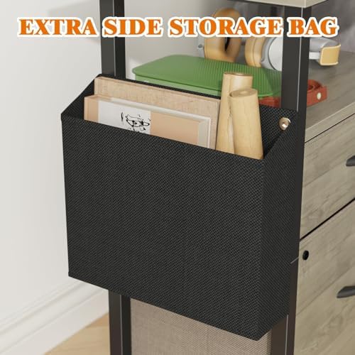 GYIIYUO 2 Drawer File Cabinet 24''W, Mobile Filing Cabinet, Printer Stand - Image 6