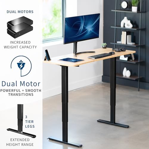 VIVO Real Bamboo 60 x 24 in Standing Desk, DESK-KIT-2B6O - Image 4