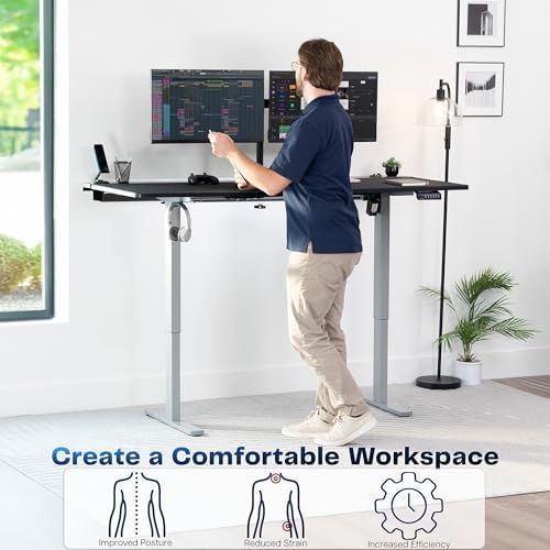 VIVO Black 71 x 30 in Standing Desk, DESK-KIT-1G6-P3B-71 - Image 4