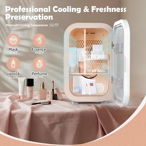 Kikihouse 22L Mini Skincare Fridge, Small Personal Makeup Refrigerator - Image 2