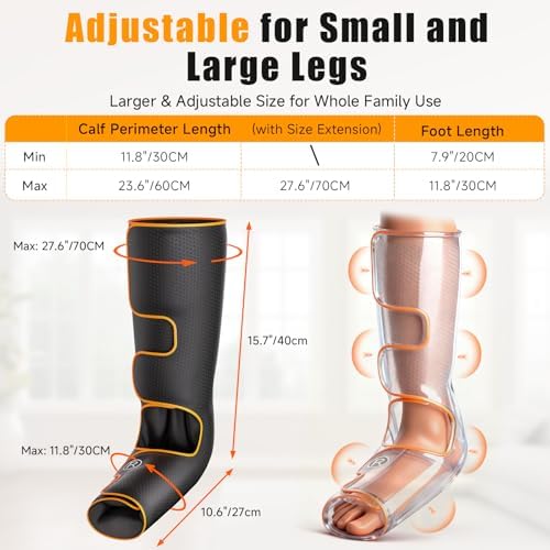Leg Compression Massager with Heat for Circulation and Pain Relief - Image 4