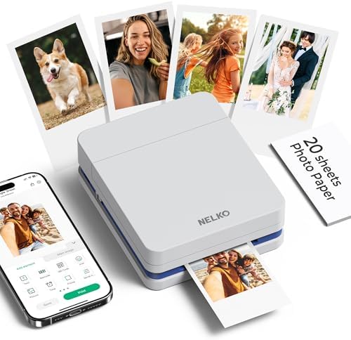 Nelko PP01 Photo Printer, 2x3 Portable Photo Printer, Mini Printer, Beige by NELKO