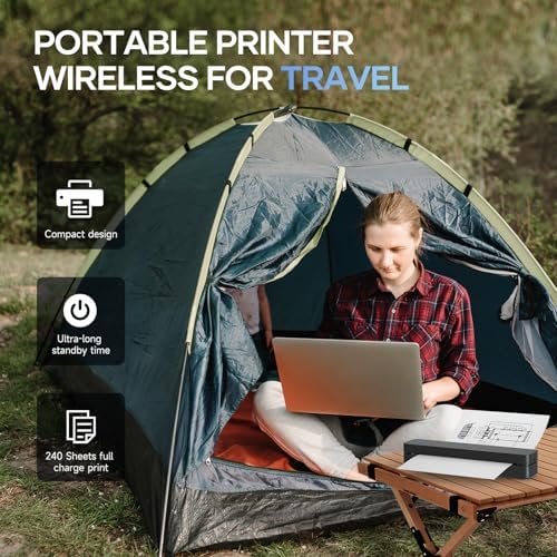 Portable Printer Wireless for Travel, Inkless Bluetooth Thermal Printer - Image 4