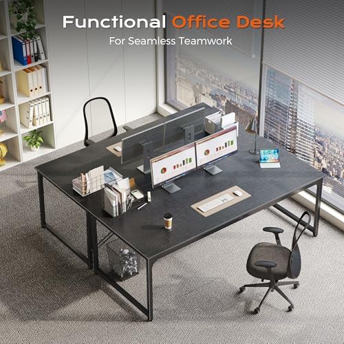 PRAISUN 70.8 X 29.5 Inch Computer Desk with Deeper Desktop - Image 4